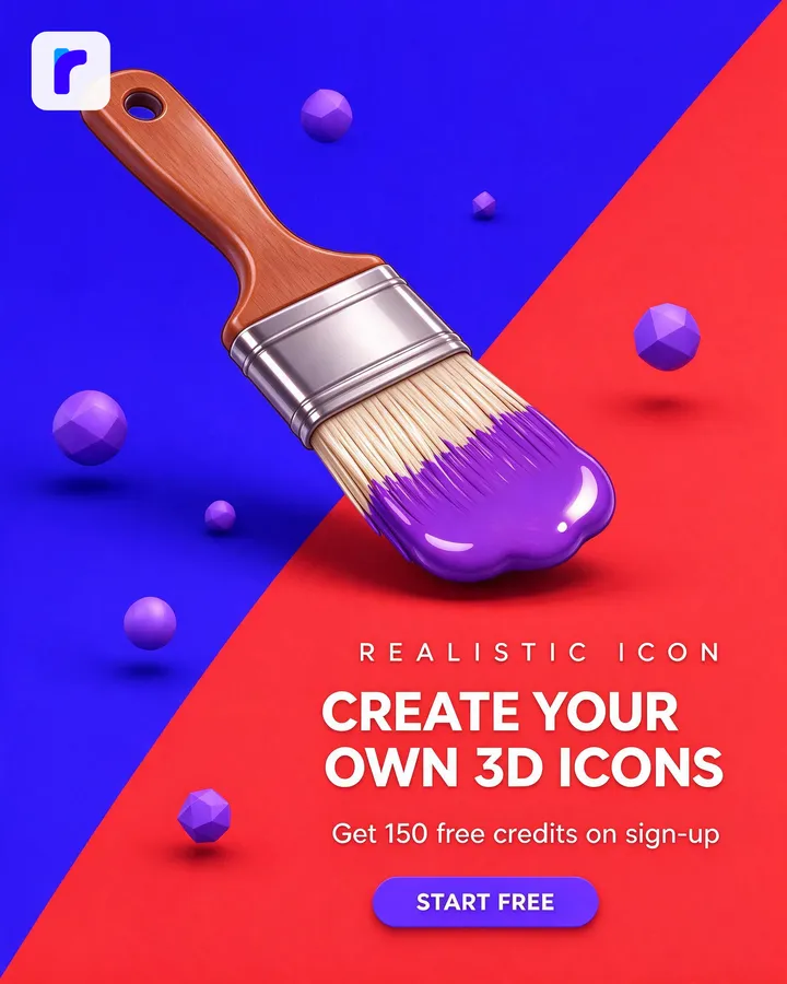4:5 promo banner generated in Studio with the Realistic Icon brand kit