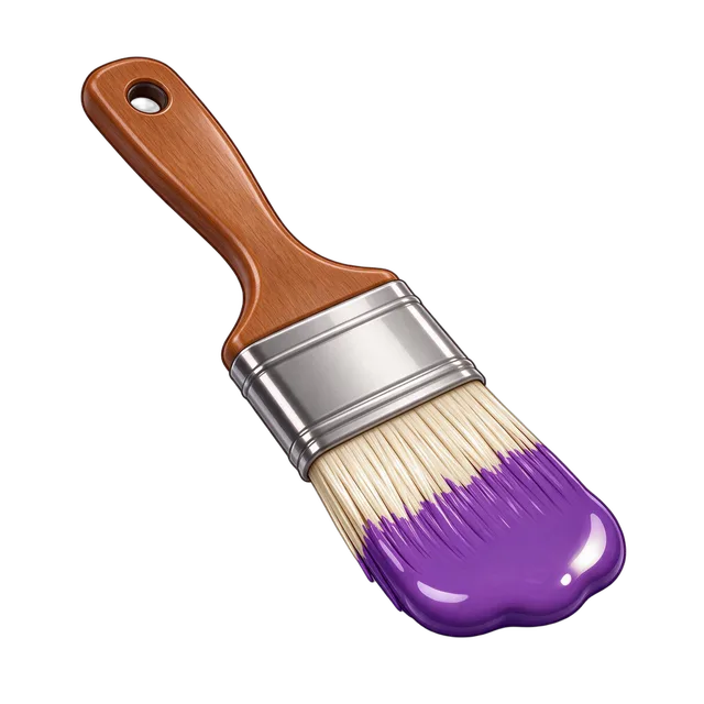 3D paint brush icon generated in Studio